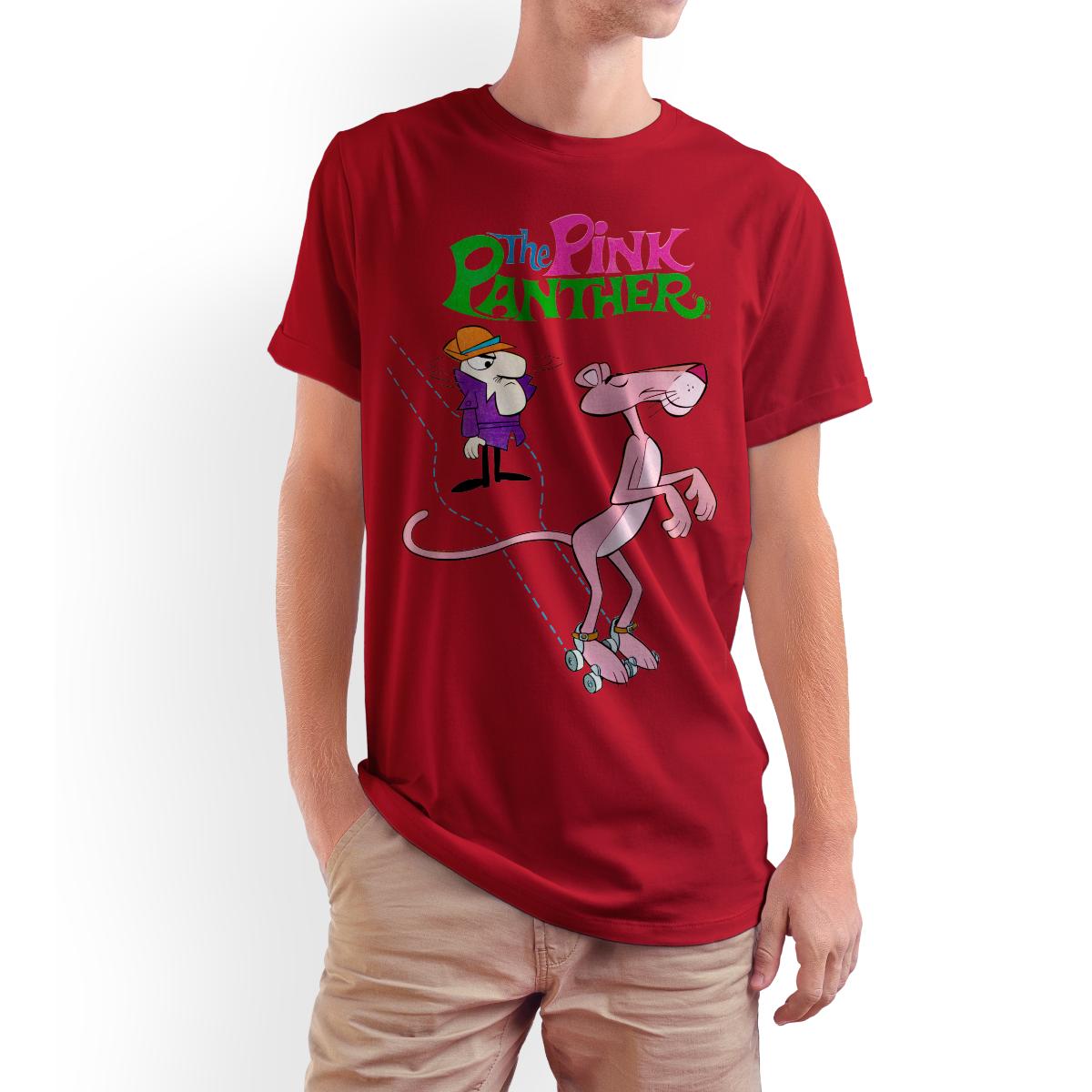 Playera para Hombre de Pantera Rosa, Rojo, Talla EG