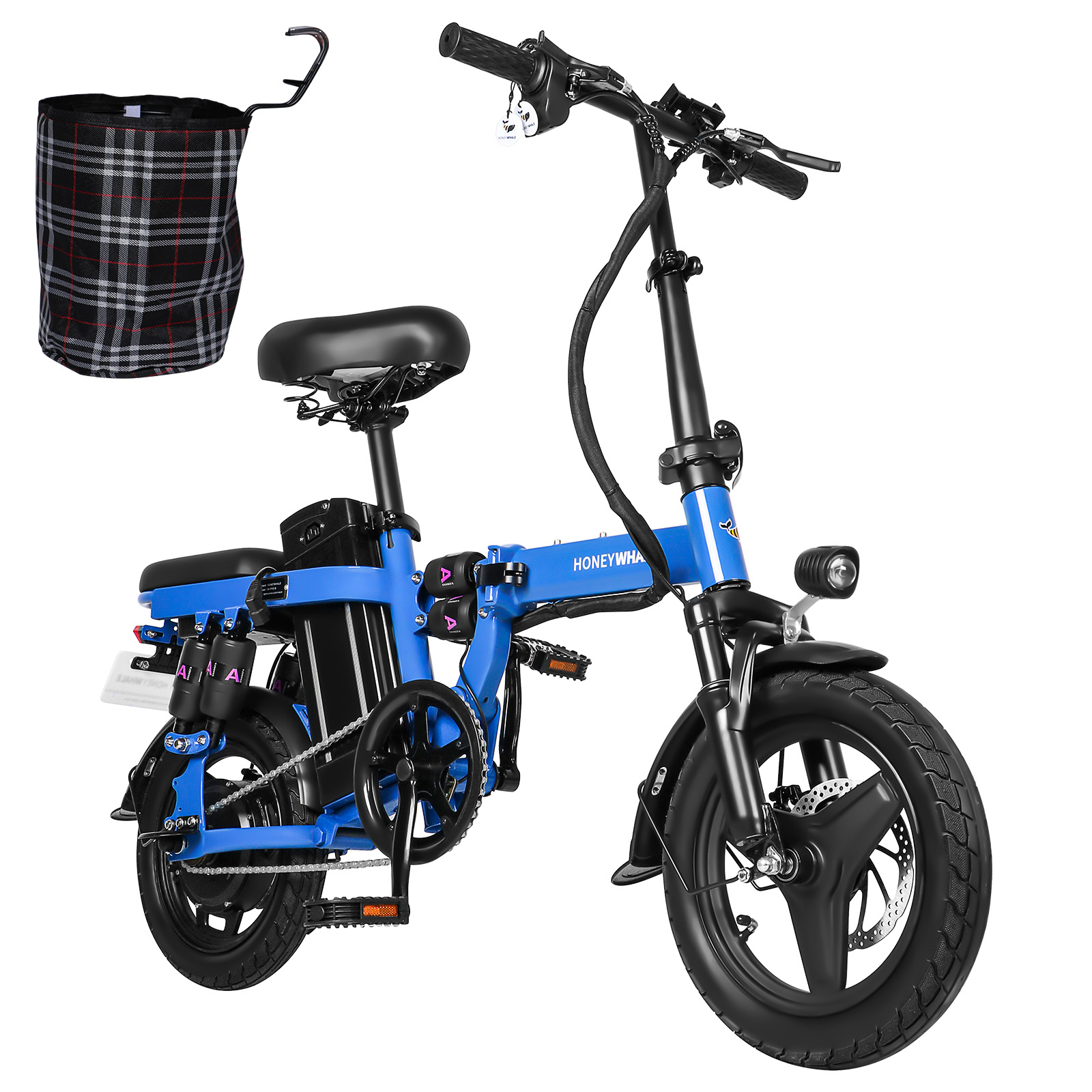 Bicicleta Eléctrica Plegable Honey Whale S6-S Pro Azul