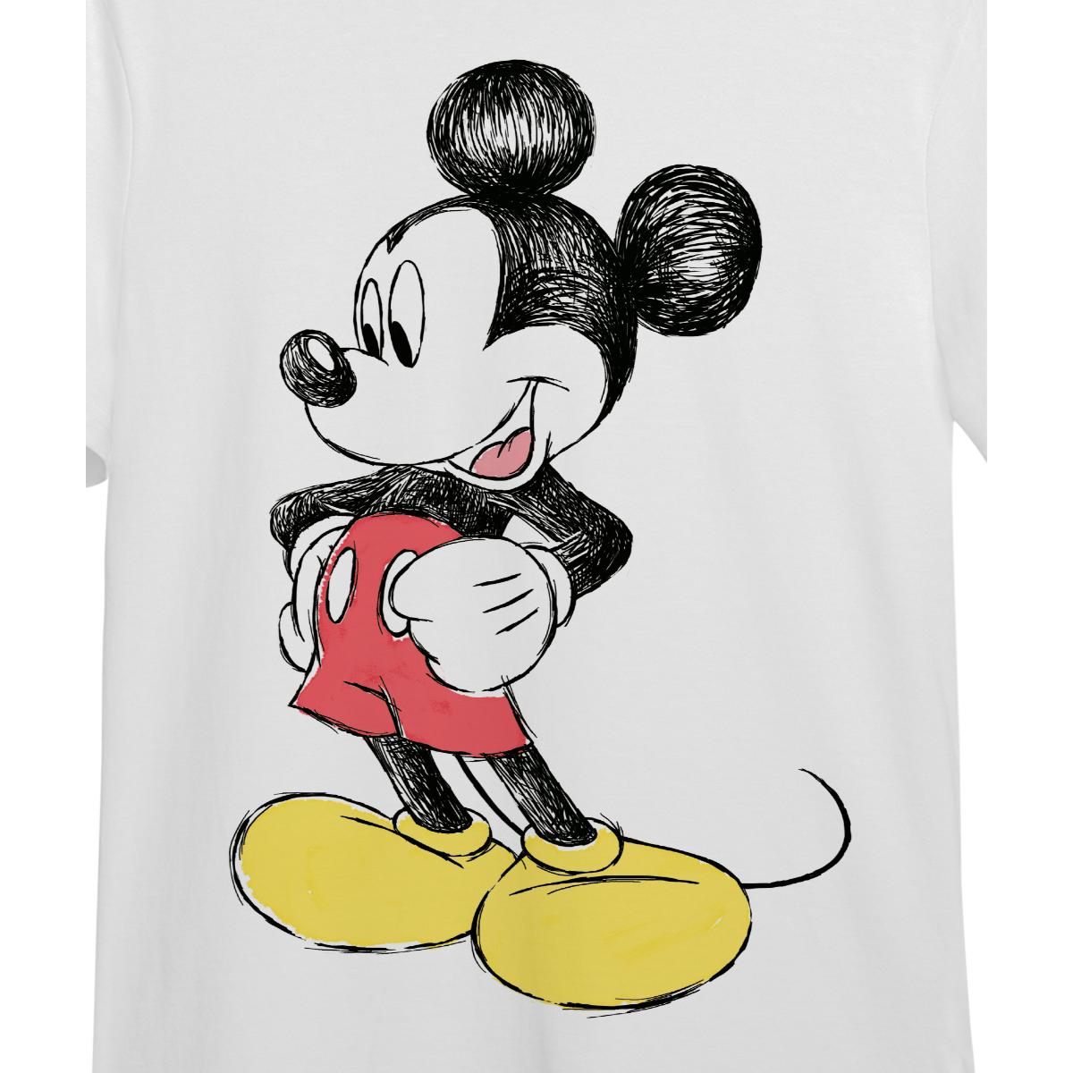 Playera para Niña de Mickey Mouse, Blanco, Talla CH