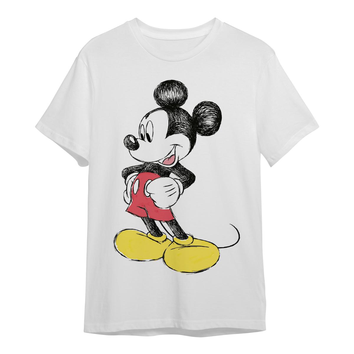 Playera para Niña de Mickey Mouse, Blanco, Talla CH