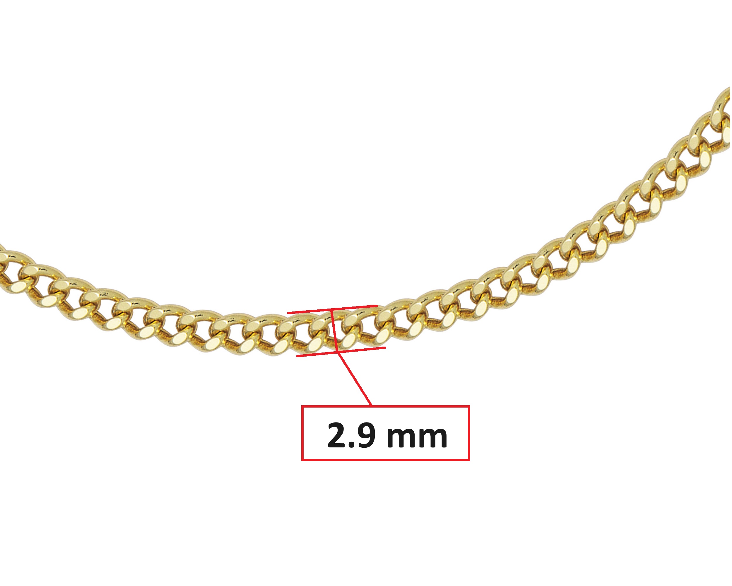 Cadena Oro 10K Horoz Barbada 2.9mm 55cm Si111.