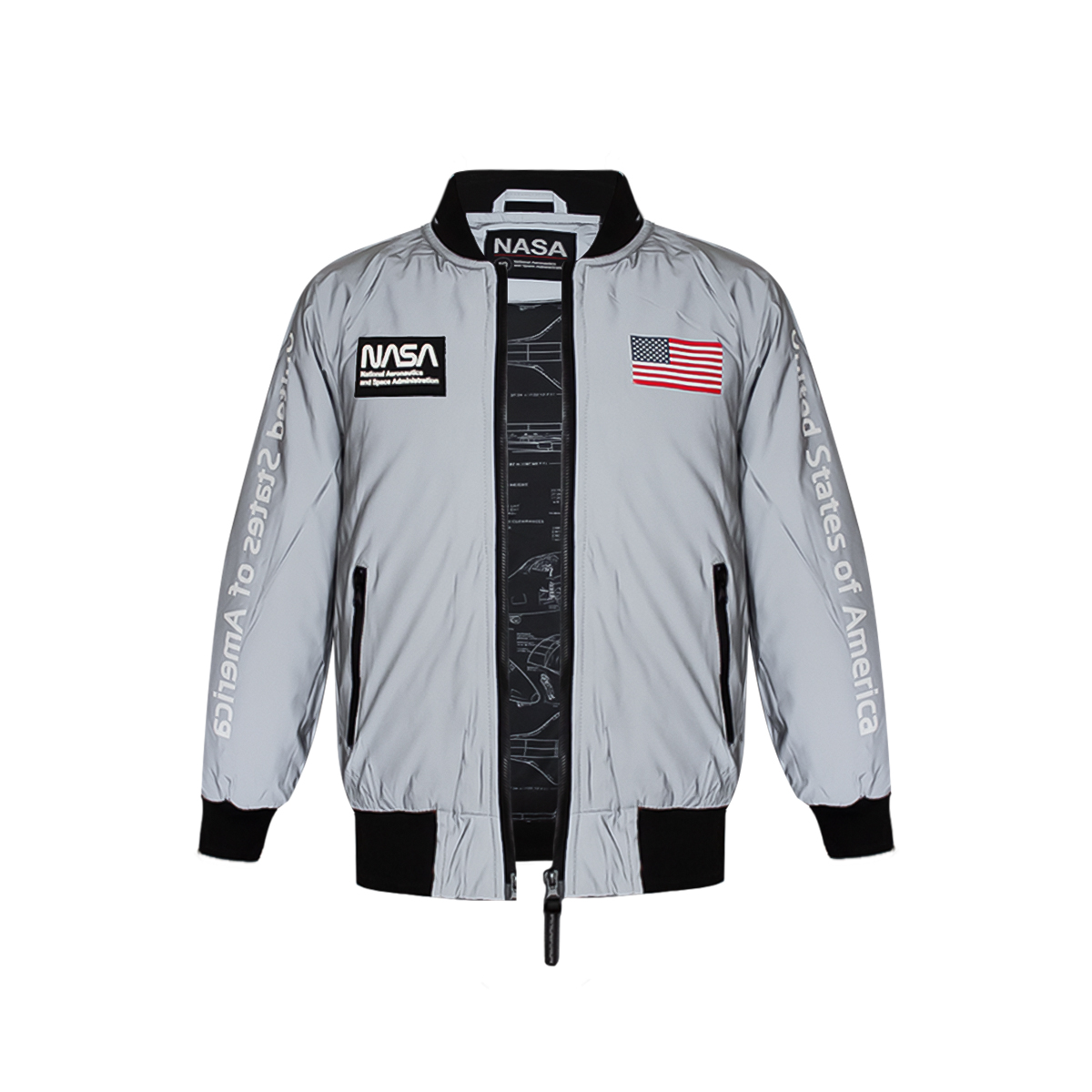 Chamarra Nasa Reflejante Para Niño 100% Original