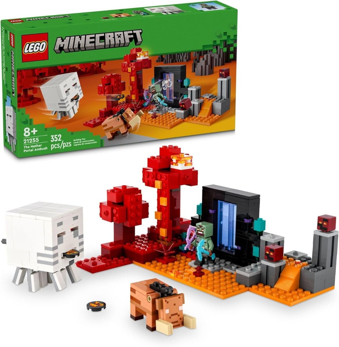 LEGO MINECRAFT 21255 LA EMBOSCADA EN EL PORTAL DEL NETHER SET DE AVENTURAS