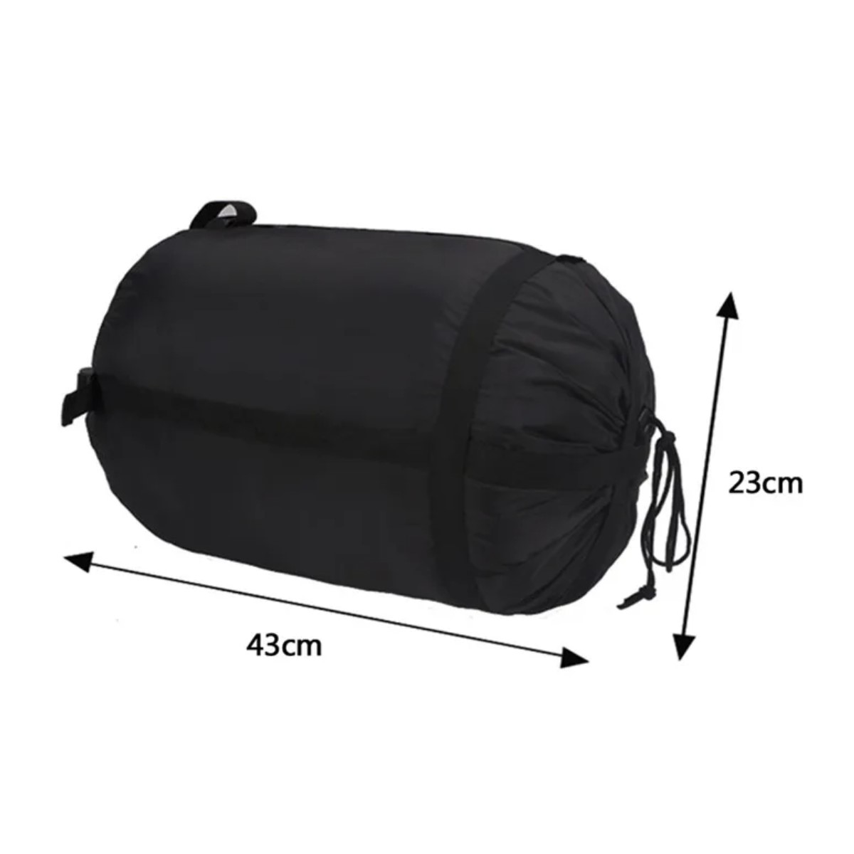 Bolsa para saco de dormir negro compresión impermeable aire libre ligero acampar viajes senderismo