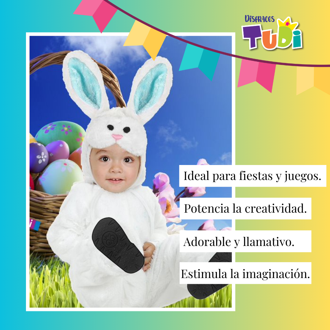 Disfraz de Conejo con Orejitas Disfraces de Primavera Traje Pascua de Conejito