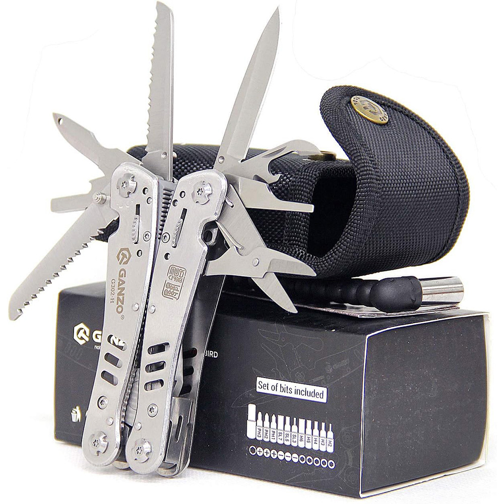 Ganzo Multiherramienta Color Plata 14 Funciones G302-h