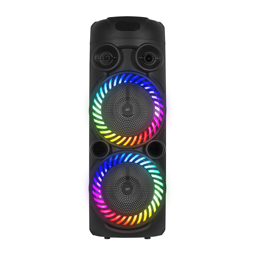 Bocina Inalámbrica Tower Fest Stf 8" Con Luz RGB