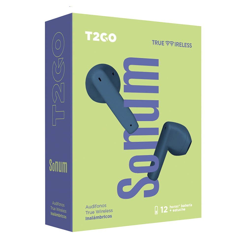 Audífonos TWS Sonum T2GO Color Azul