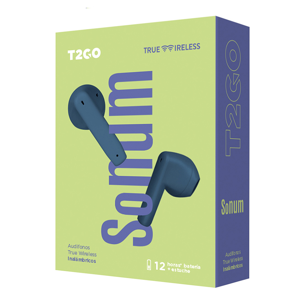 Audífonos TWS Sonum T2GO Color Azul
