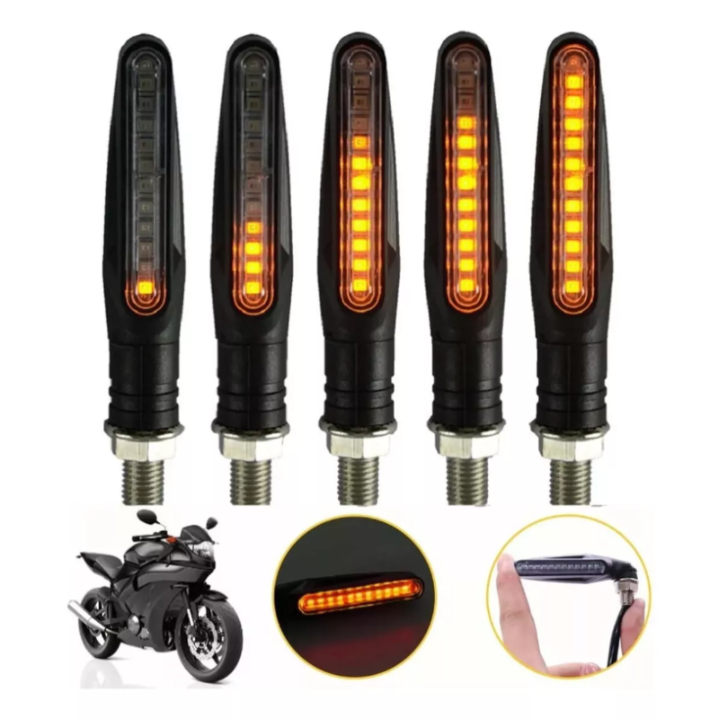 Direccionales Led Moto Secuencial Indicador Intermitente 4pz.