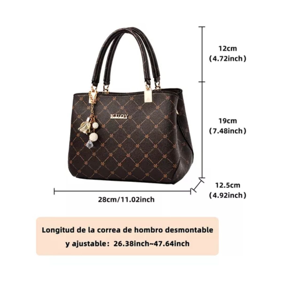 Bolso De Cuero Bolsas Mujer Bandolera Cuero Gran Capacidad Marrón claro