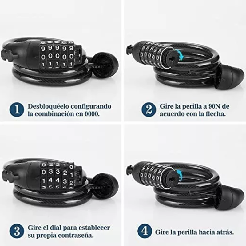 Candado Cadena Reforzado Alta Seguridad Para Bici O Moto.