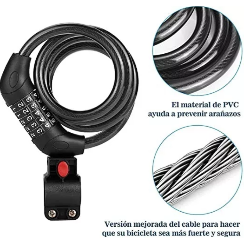 Candado Cadena Reforzado Alta Seguridad Para Bici O Moto.