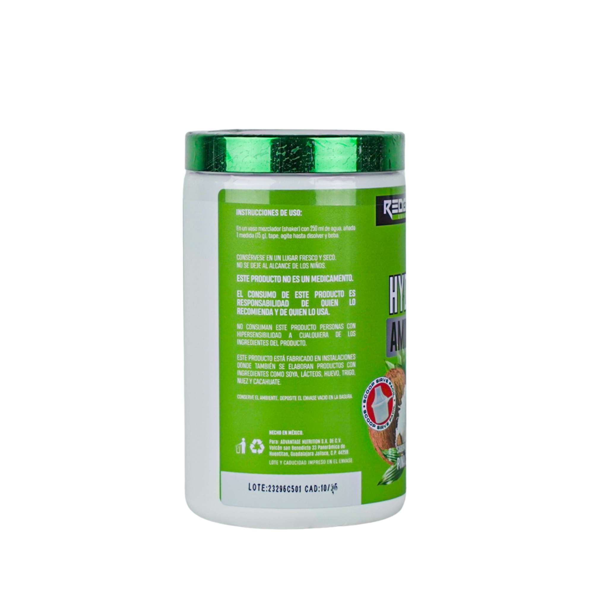 Red Gold, Hydro Aminos con CREAPURE®, Sabor Piña coco