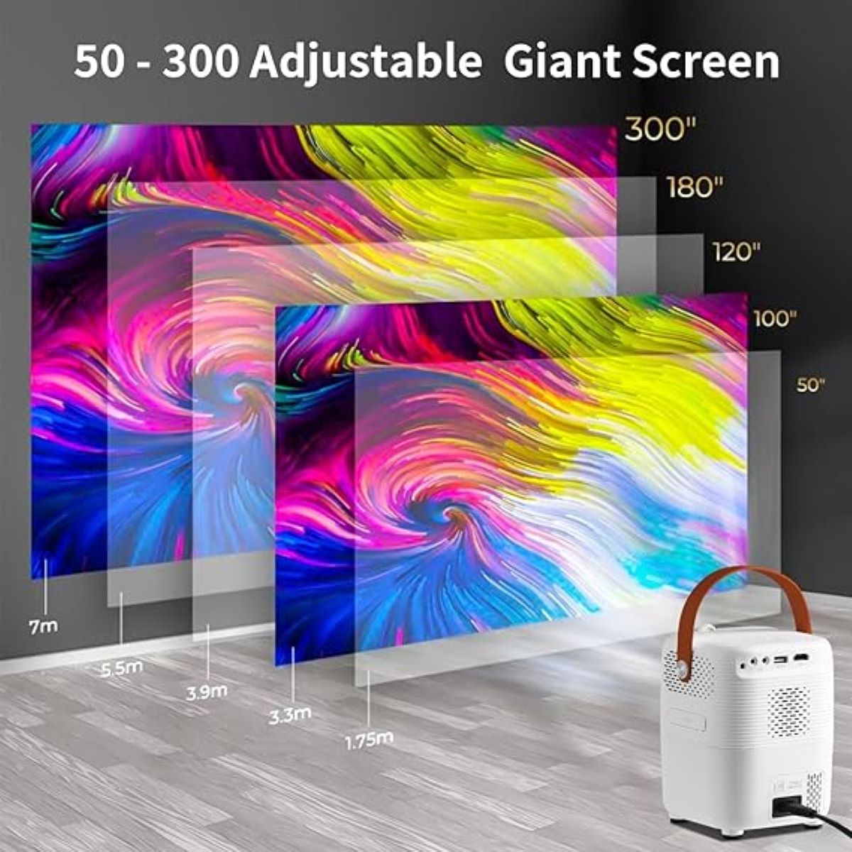 Proyector Portable Umiio Q2 Compatible HDMI USB AV Fire Stick