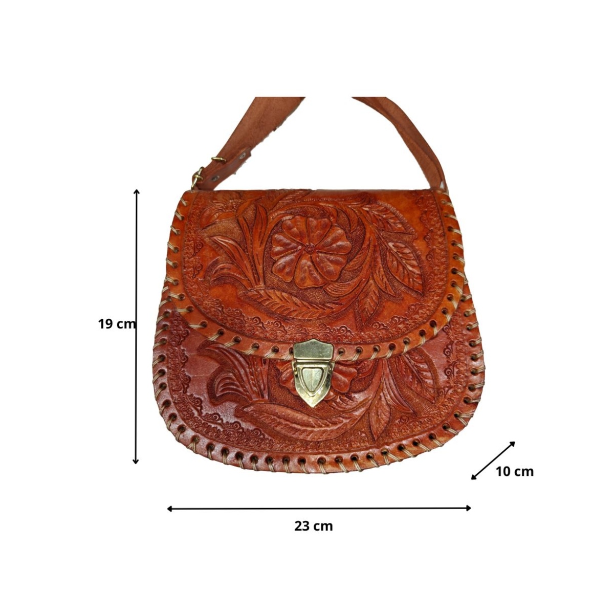 Bolsa Artesanal en Cuero Genuino