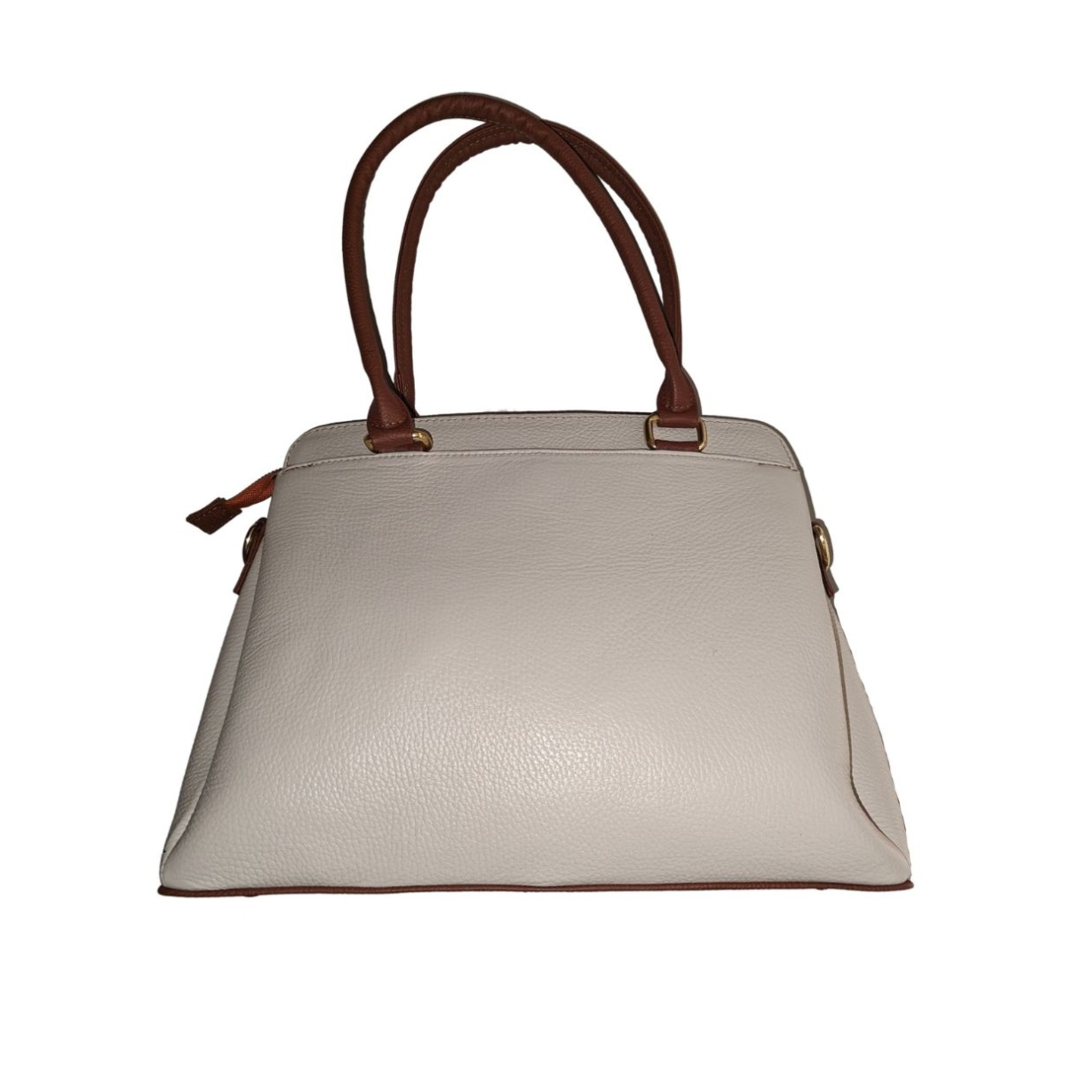 Bolsa en Piel FANA Beige 2 divisiones