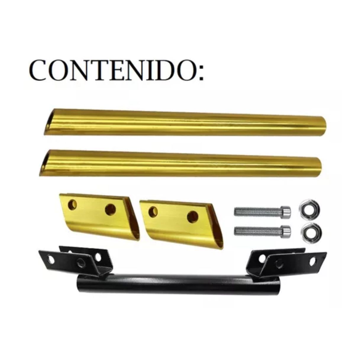 Manubrio Deportivo Moto Metalico Universal Posiciones 3 Pzs Azul