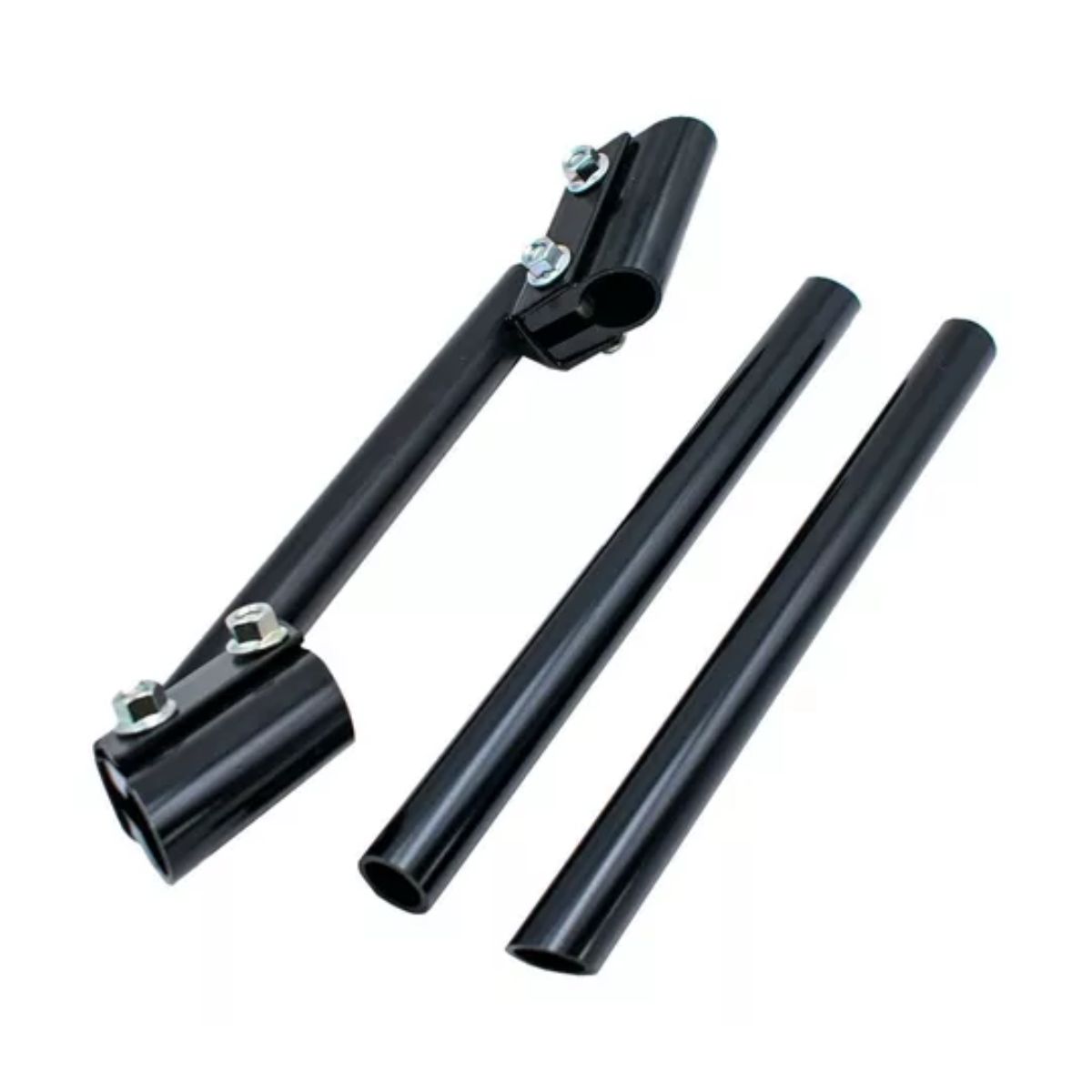 Manubrio Deportivo Moto Metalico Universal Posiciones 3 Pzs Negro