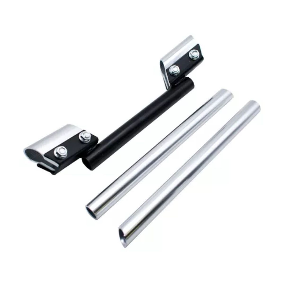 Manubrio Deportivo Moto Metalico Universal Posiciones 3 Pzs PLATA 