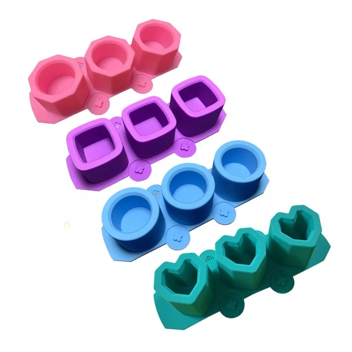 4 Uds Moldes De Silicona Para Maceta Hielo Vela Multiuso COLORES