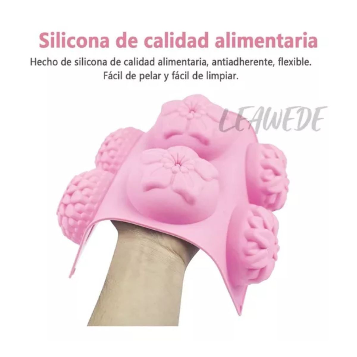 Moldes Silicon Flores Para Velas Resposteria Jabon Artesanal AZUL/ROSA