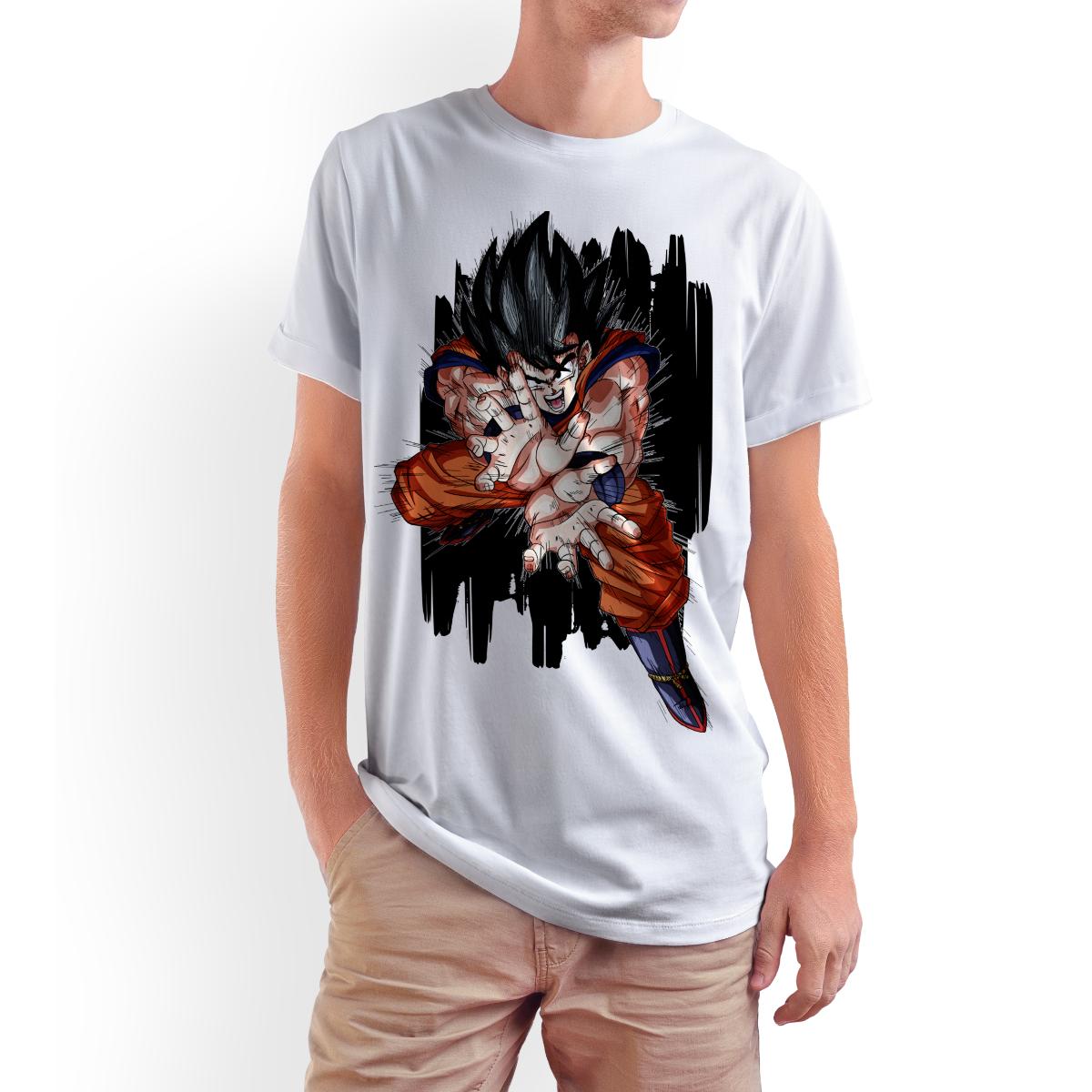 Playera para Ni o de Dragon Ball Z Goku Blanco Talla M