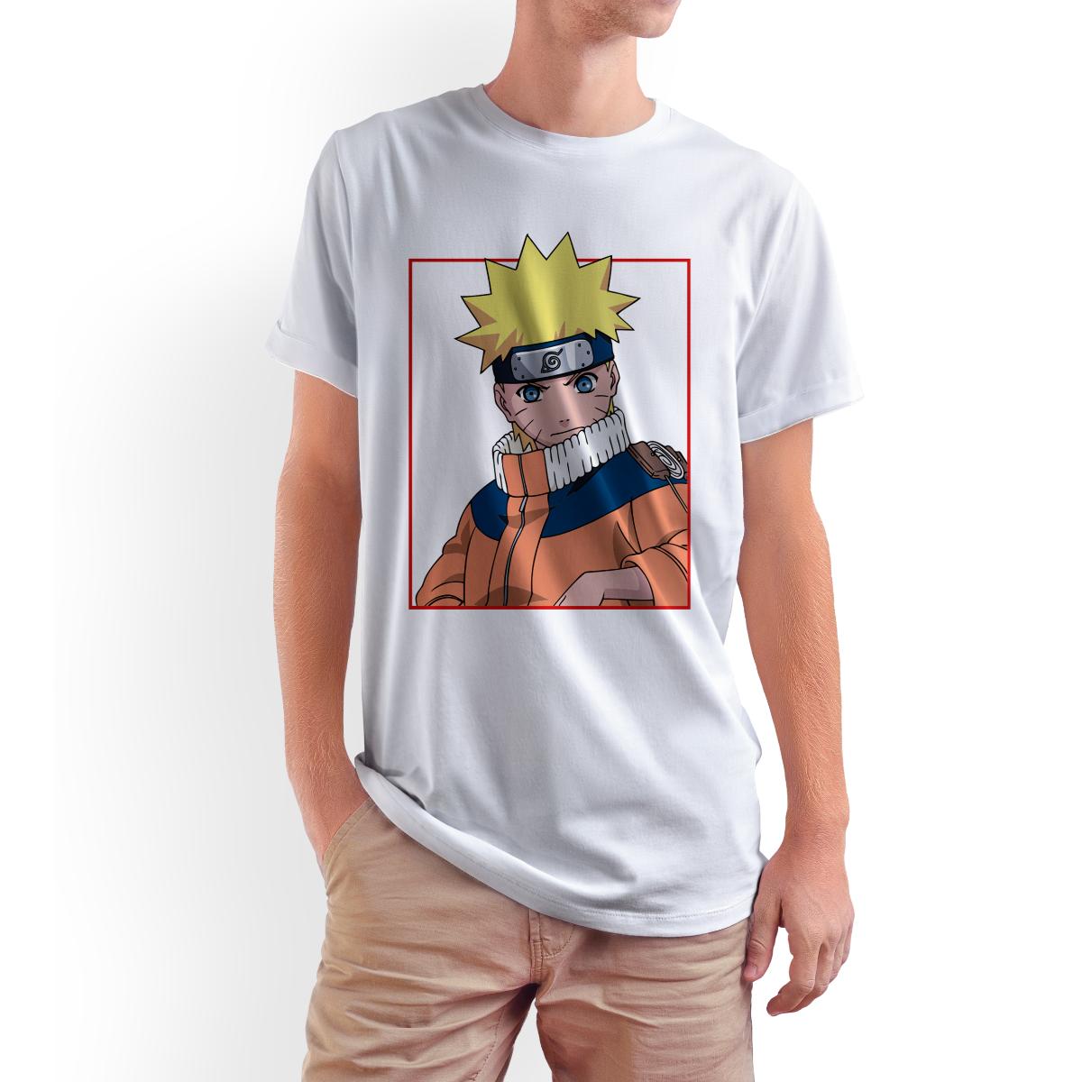 Playera para Niño de Naruto, Blanco, Talla G
