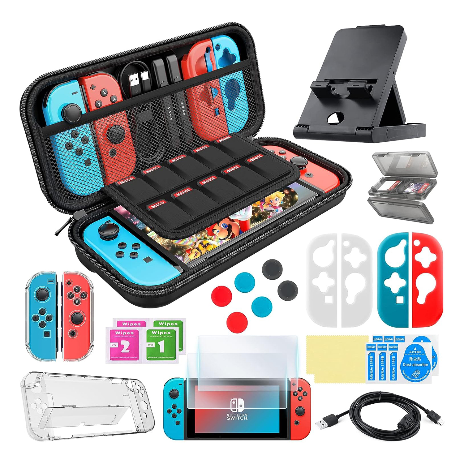ESTUCHE SWITCH OLED KIT DE ACCESORIOS 22 EN 1