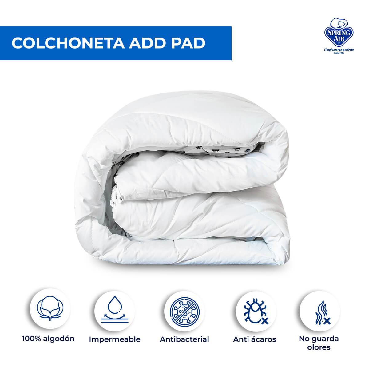 COLCHONETA IMPERMEABLE ADD PAD MATRIMONIAL