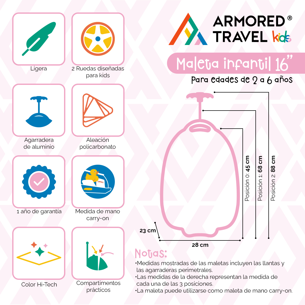 Maleta de viaje niñas niños carry-on mochila rígida infantil con ruedas 16 kínder Preescolar usos múltiples Edades 2 a 6 años Armored kids Búho