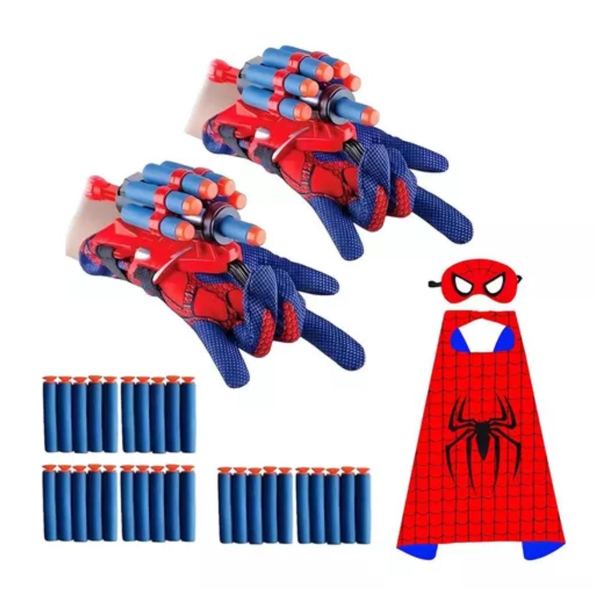 2 Guantes Spiderman Para Niños Con Lanzador Juguetes Y Chaleco