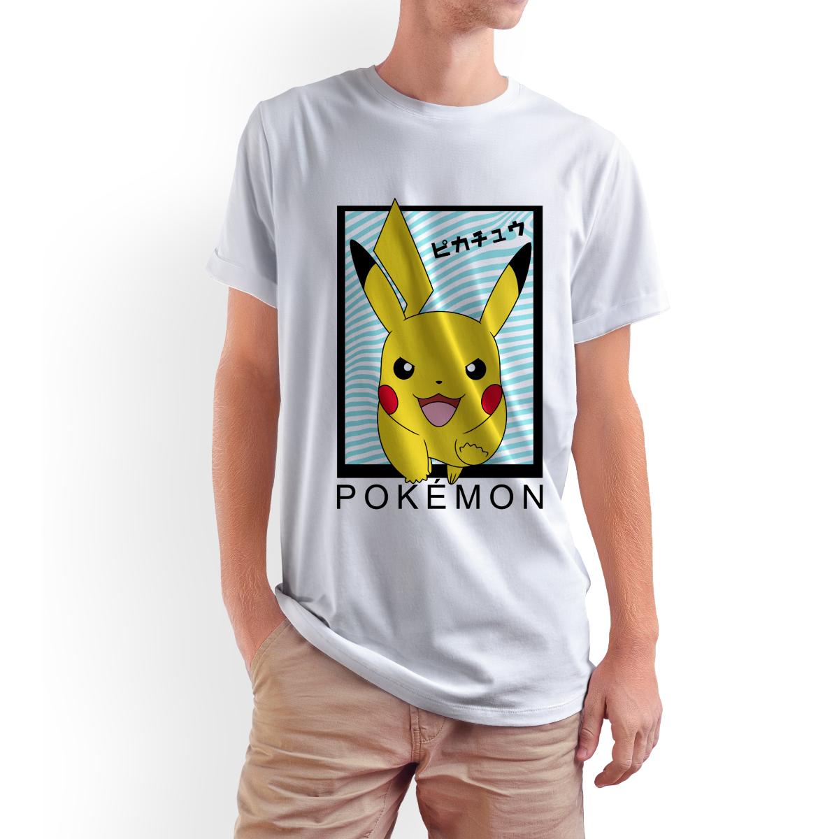 Playera para Ni o de Pok mon Pikachu Blanco Talla M