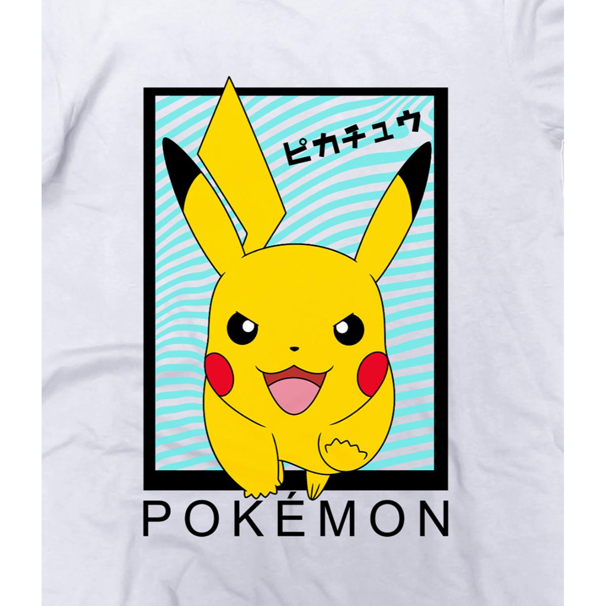 Playera para Niño de Pokémon, Pikachu, Blanco, Talla G