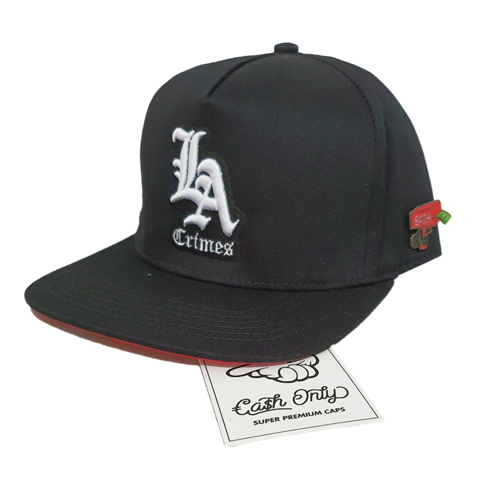 Gorra Cash Only Snapback LA Crimes Negro Unisex LA-08