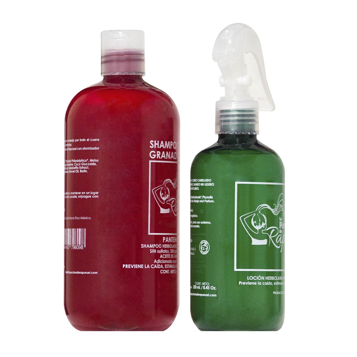 La pócima de Rapunzel Kit Shampoo Hidratante Shampoo 480ml y spray 250ml