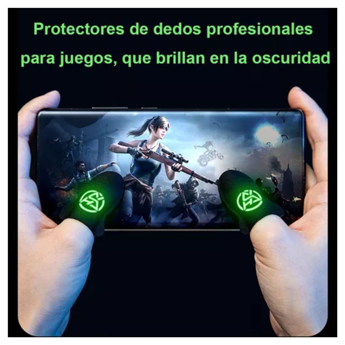 Guantes Dedales Dedos Gamer Original Touch Profesional 4 Pzs negro