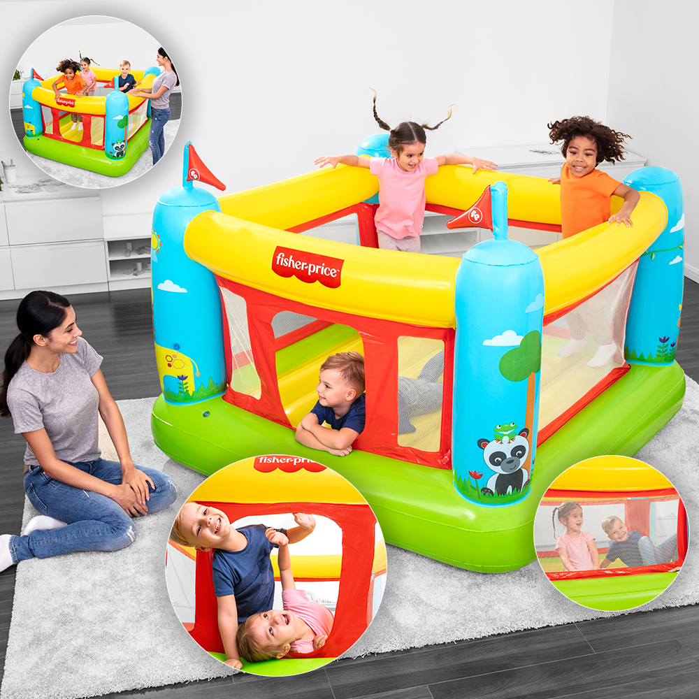 Castillo Inflable Brincolin Infantil Diseño Arcoiris Rainbow + Bomba