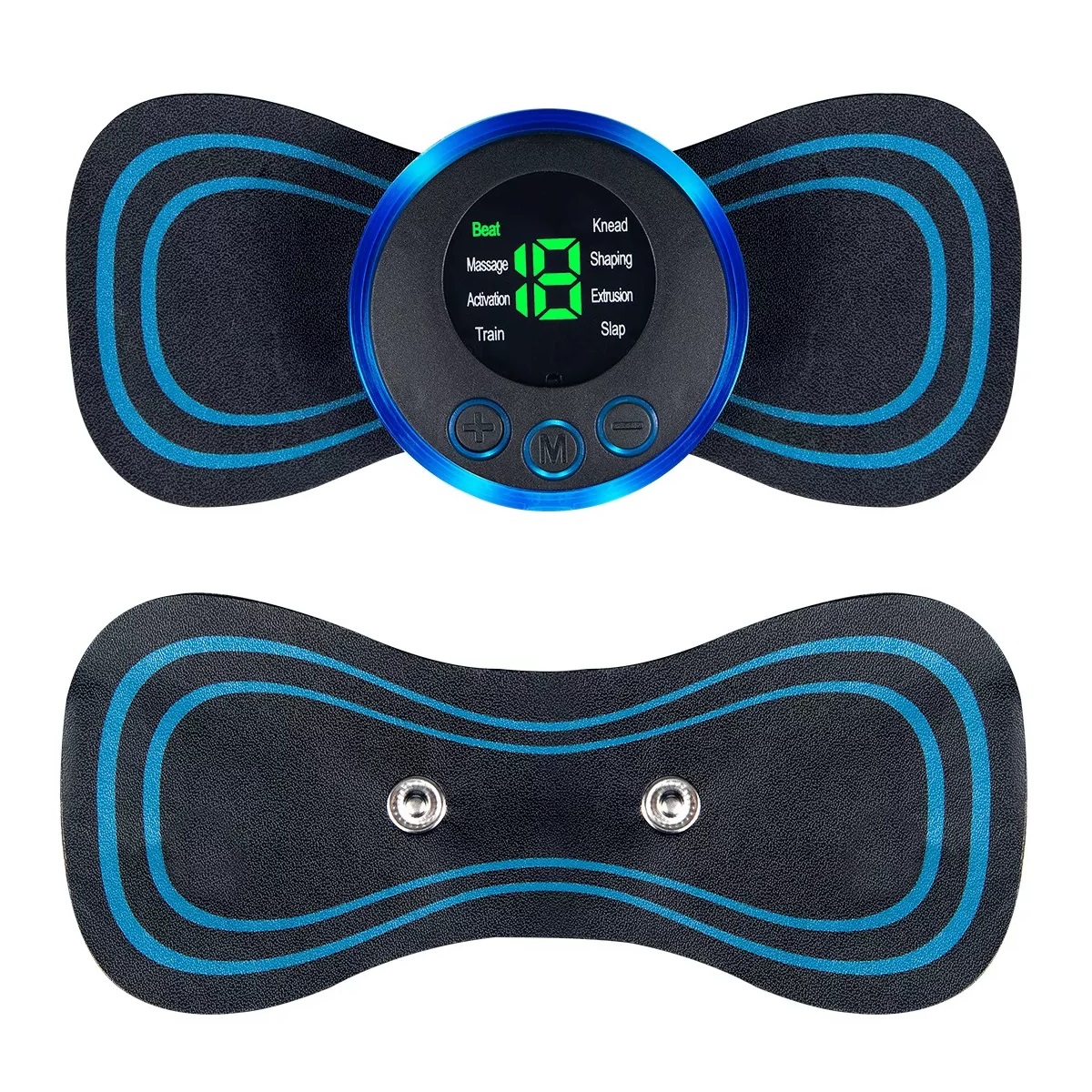 Set 3 Mini Masajeador Eléctrico Corporal Portátil Con 3 Parches