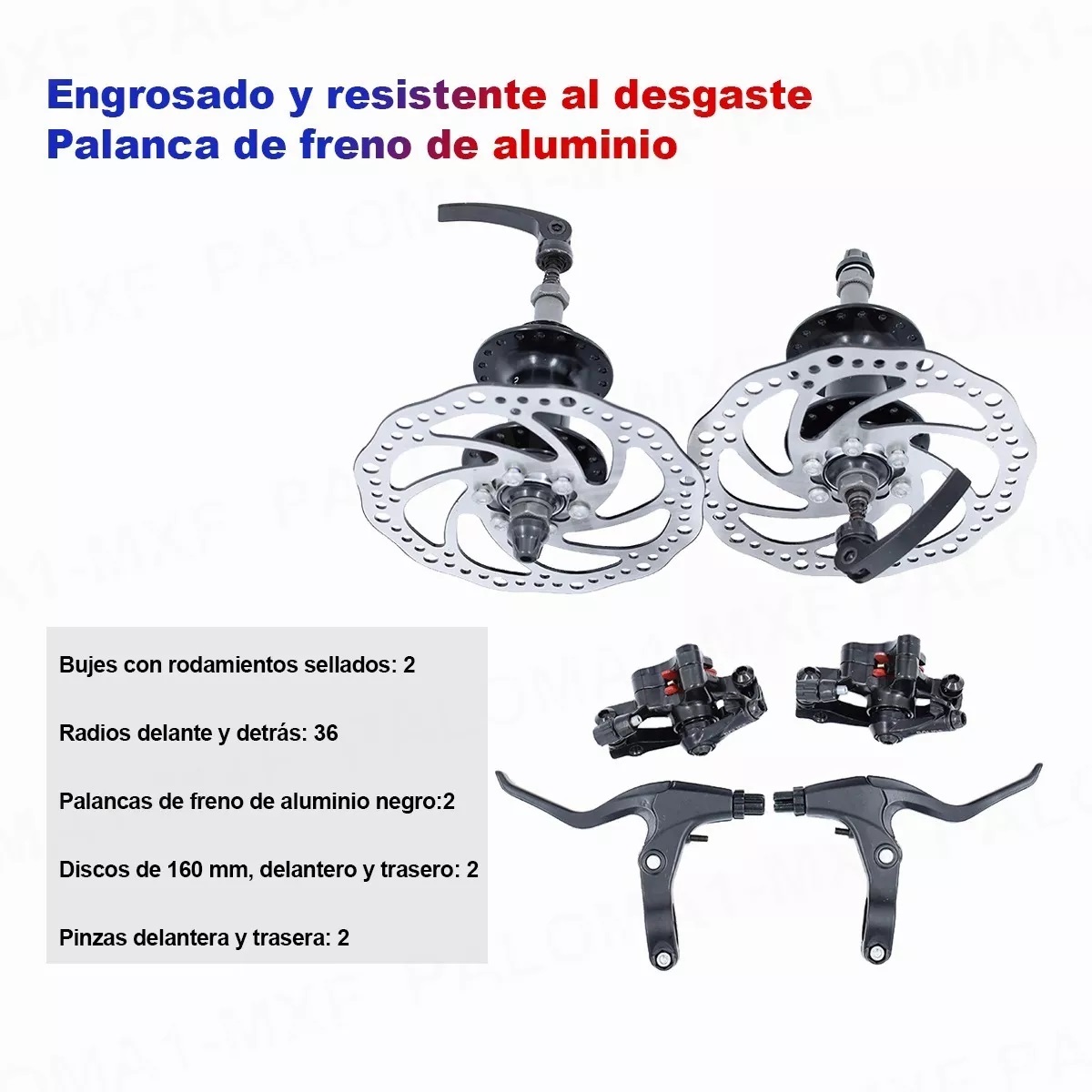 Kit Freno Disco Pinza De Cubo Varilla De Aluminio