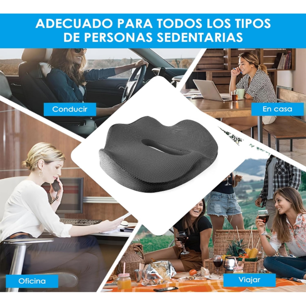 Cojín lumbar ortopedico coxis ciática postura 