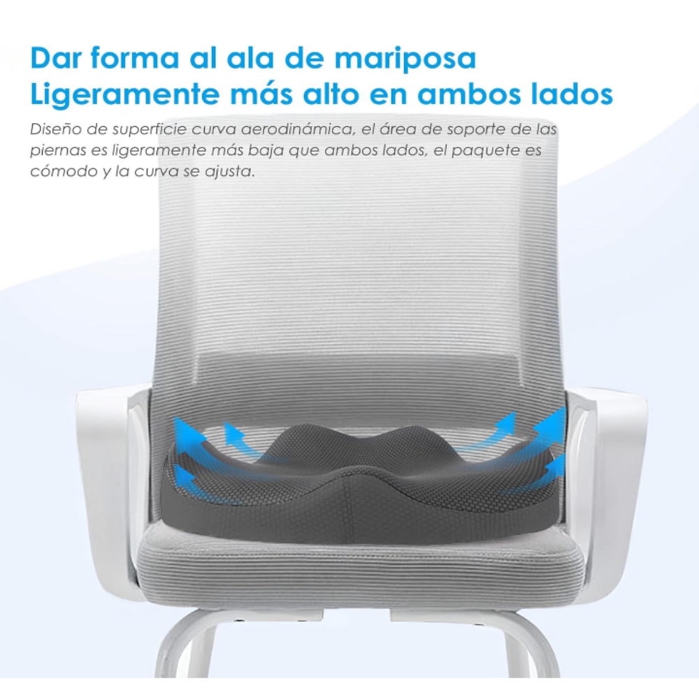 Cojín lumbar ortopedico coxis ciática postura 