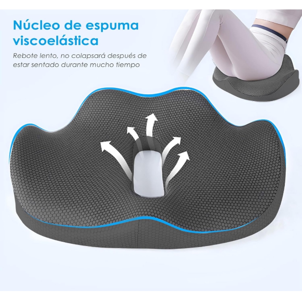 Cojín lumbar ortopedico coxis ciática postura 