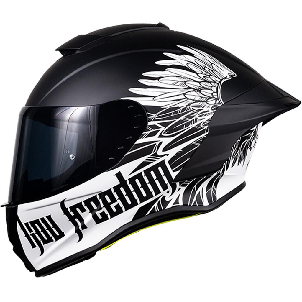 CASCO KOV BUSTER LIBERTY NEGRO/BLANCO DEPORTIVO AERODINAMICO CERTIFICADO DOT 