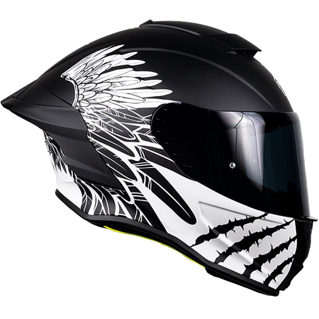 CASCO KOV BUSTER LIBERTY NEGRO/BLANCO DEPORTIVO AERODINAMICO CERTIFICADO DOT 