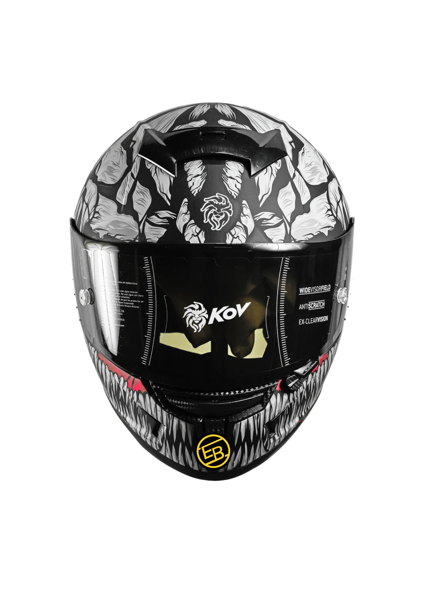 CASCO CERRADO KOV AIRCUT CARNIVOR NEGRO MOTO
