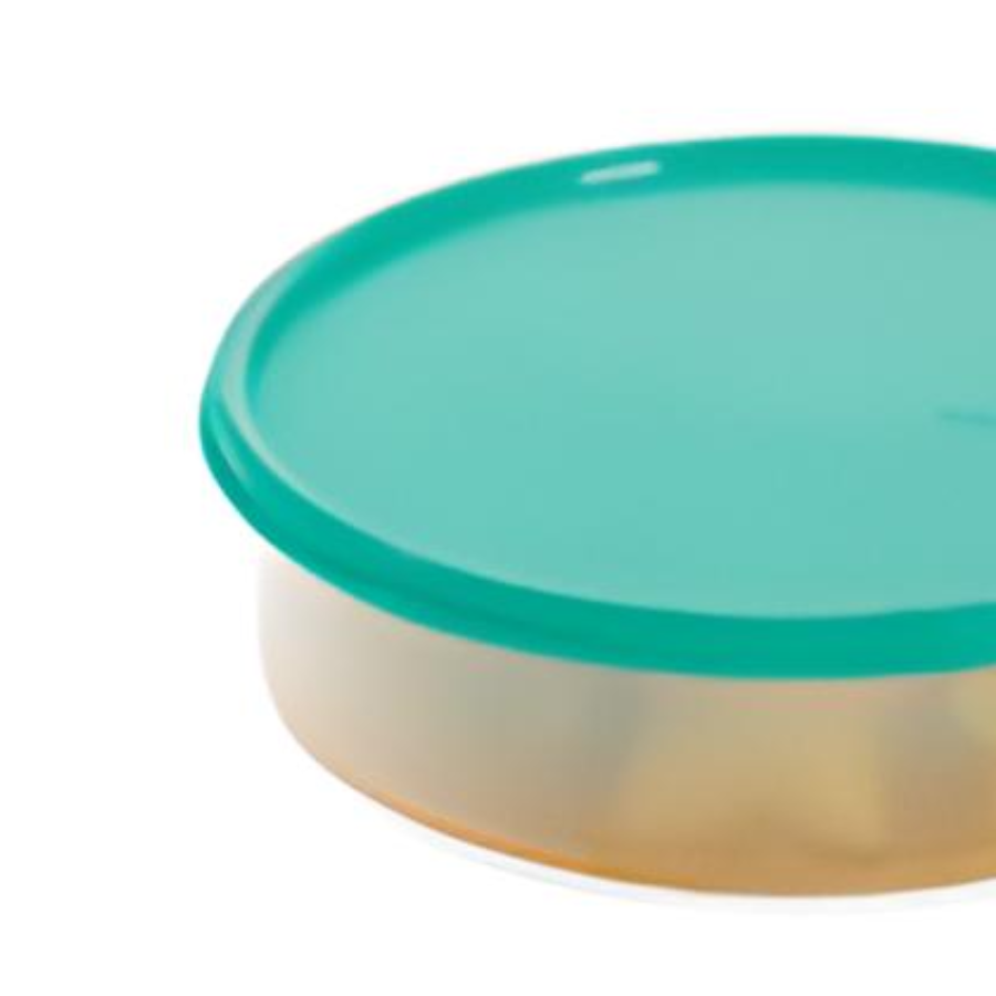 Refriredondo Mediano Transparente / Azul 410ml Tupperware