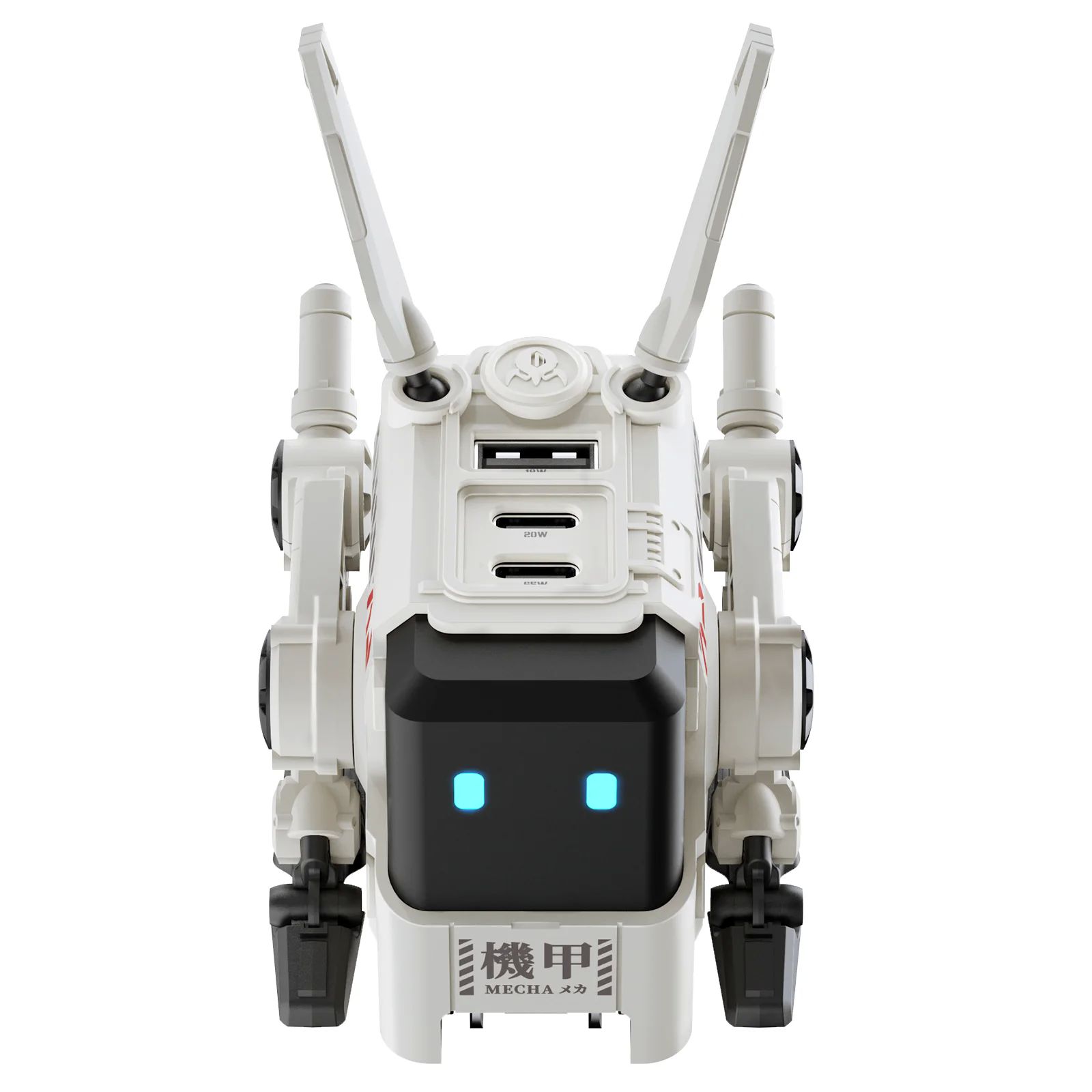 Estación De Carga Rápida Alpha 65 Con 3 Puertos Color Blanco