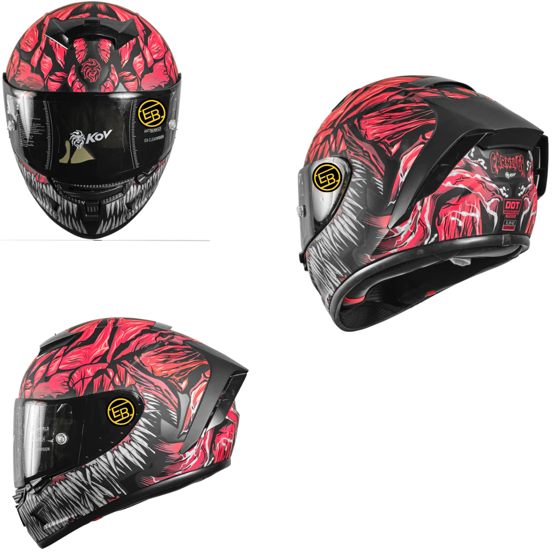 CASCO CERRADO KOV AIRCUT CARNIVOR ROJO MOTO