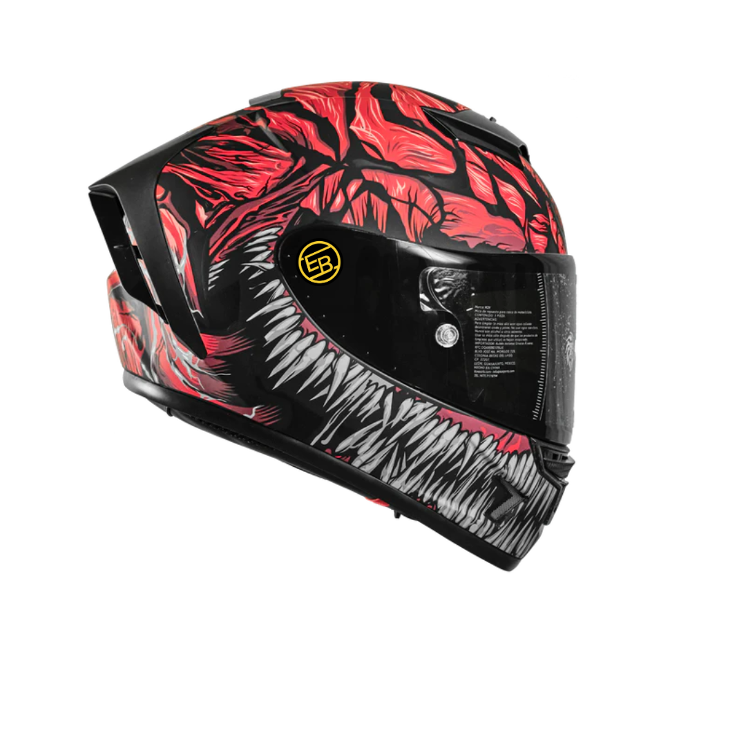 CASCO CERRADO KOV AIRCUT CARNIVOR ROJO MOTO